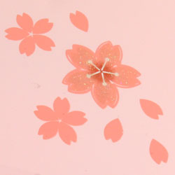 【日本製】二段オードブル重箱 舞桜 ピンク(小)桜の中に、キラキラ輝くラメ入り!