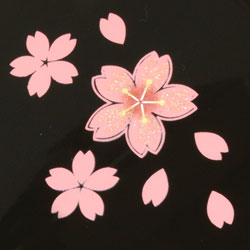 【日本製】二段オードブル重箱 舞桜 ピンク(小)桜の中に、キラキラ輝くラメ入り!