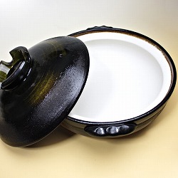 【日本製】萬古焼土鍋・伊賀の里8号(2〜3人用)