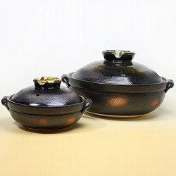 【日本製】萬古焼土鍋・伊賀の里8号(2〜3人用)